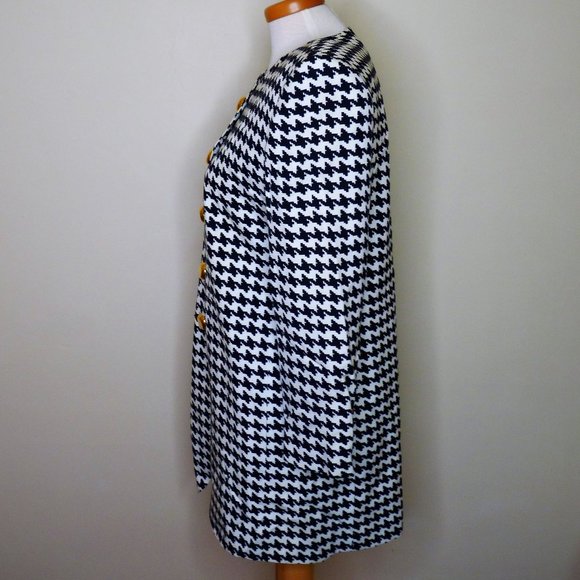 Vintage 80's Heritage House Herringbone Long Jacket/Blazer - Picture 7 of 8